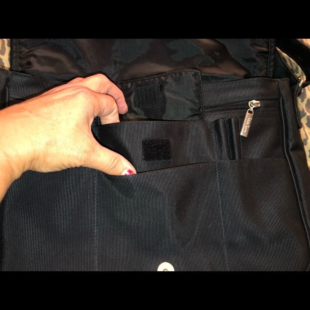 FALCHI SPORT black Microfiber UNISEX Commuter / computer Bag Lots of Pockets